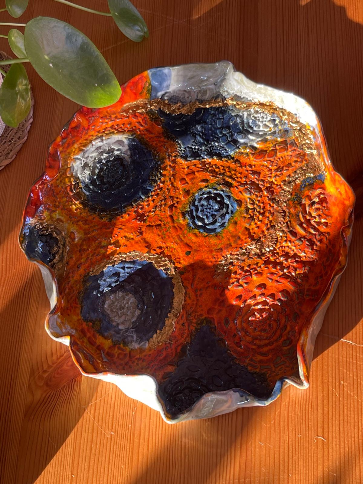 Assiette en céramiques fait main, décoration de table à usages multiples – Image 5