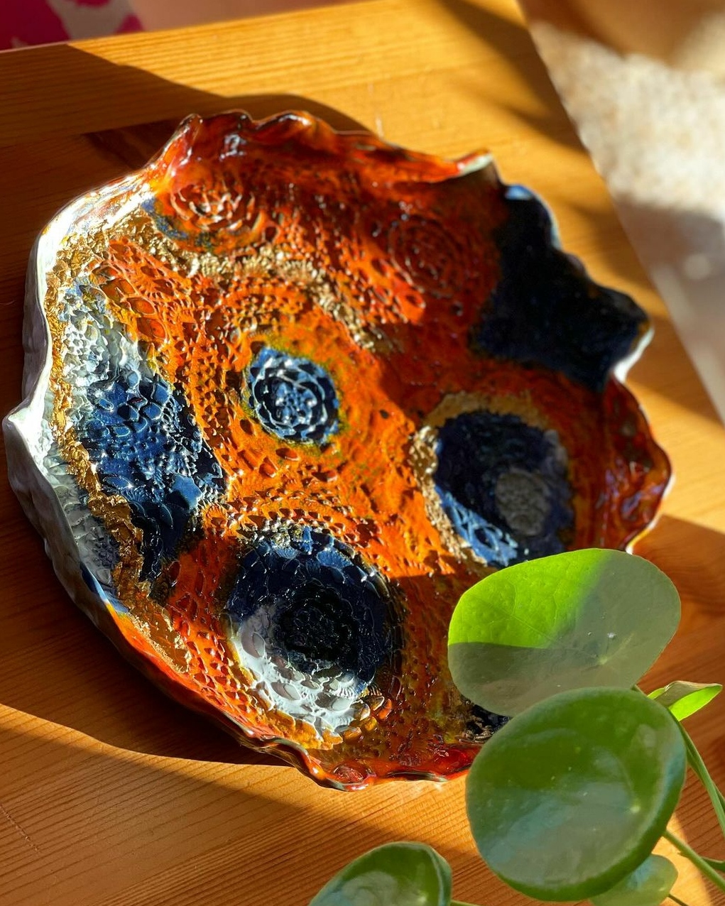 Assiette en céramiques fait main, décoration de table à usages multiples – Image 12