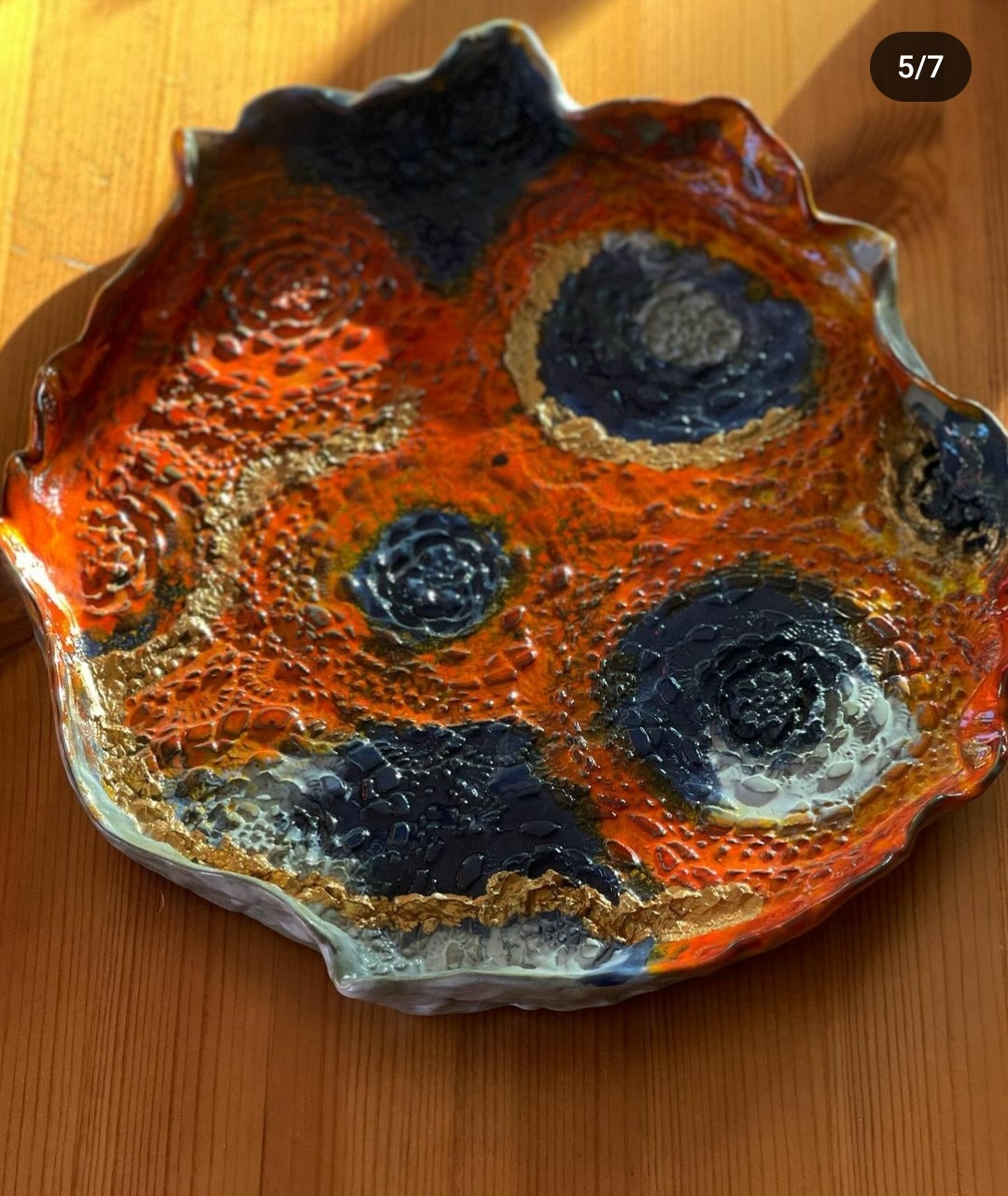 Assiette en céramiques fait main, décoration de table à usages multiples – Image 13