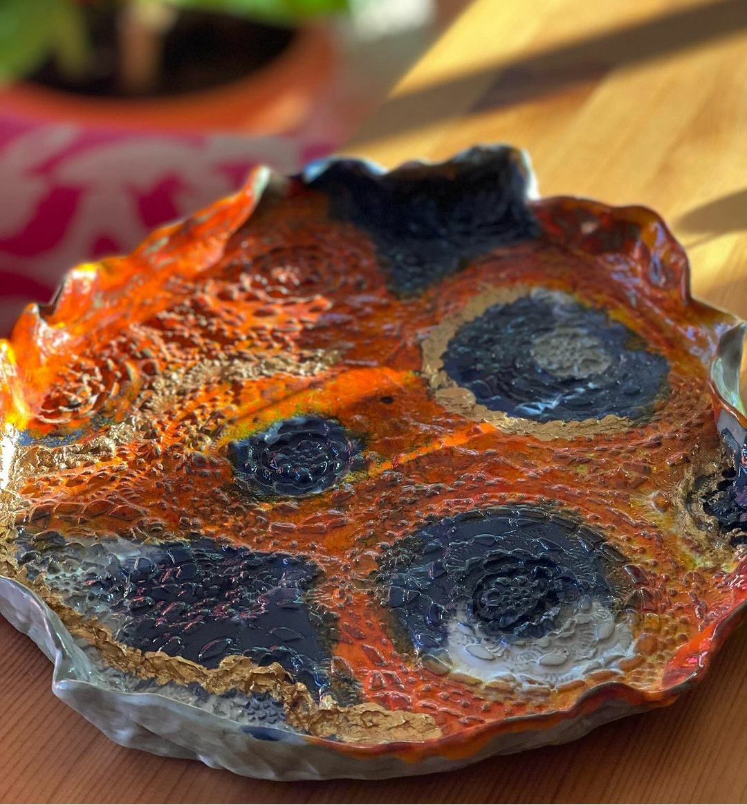 Assiette en céramiques fait main, décoration de table à usages multiples – Image 14