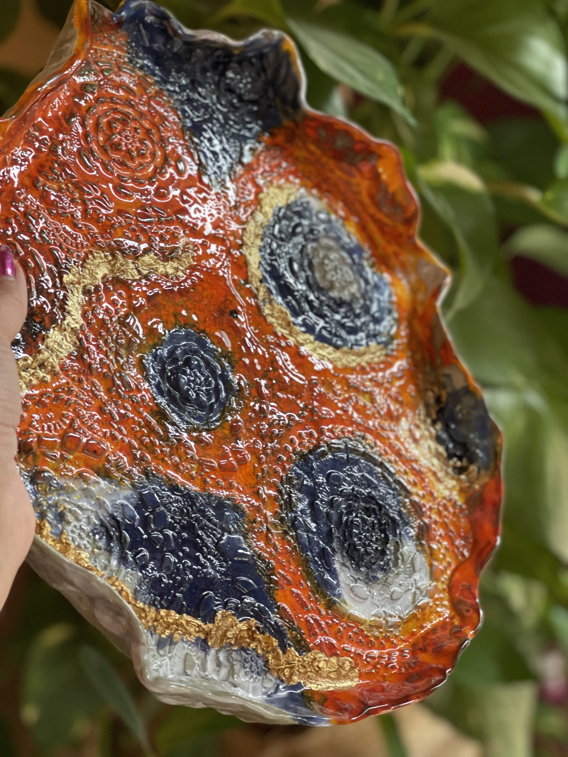 Assiette en céramiques fait main, décoration de table à usages multiples – Image 9