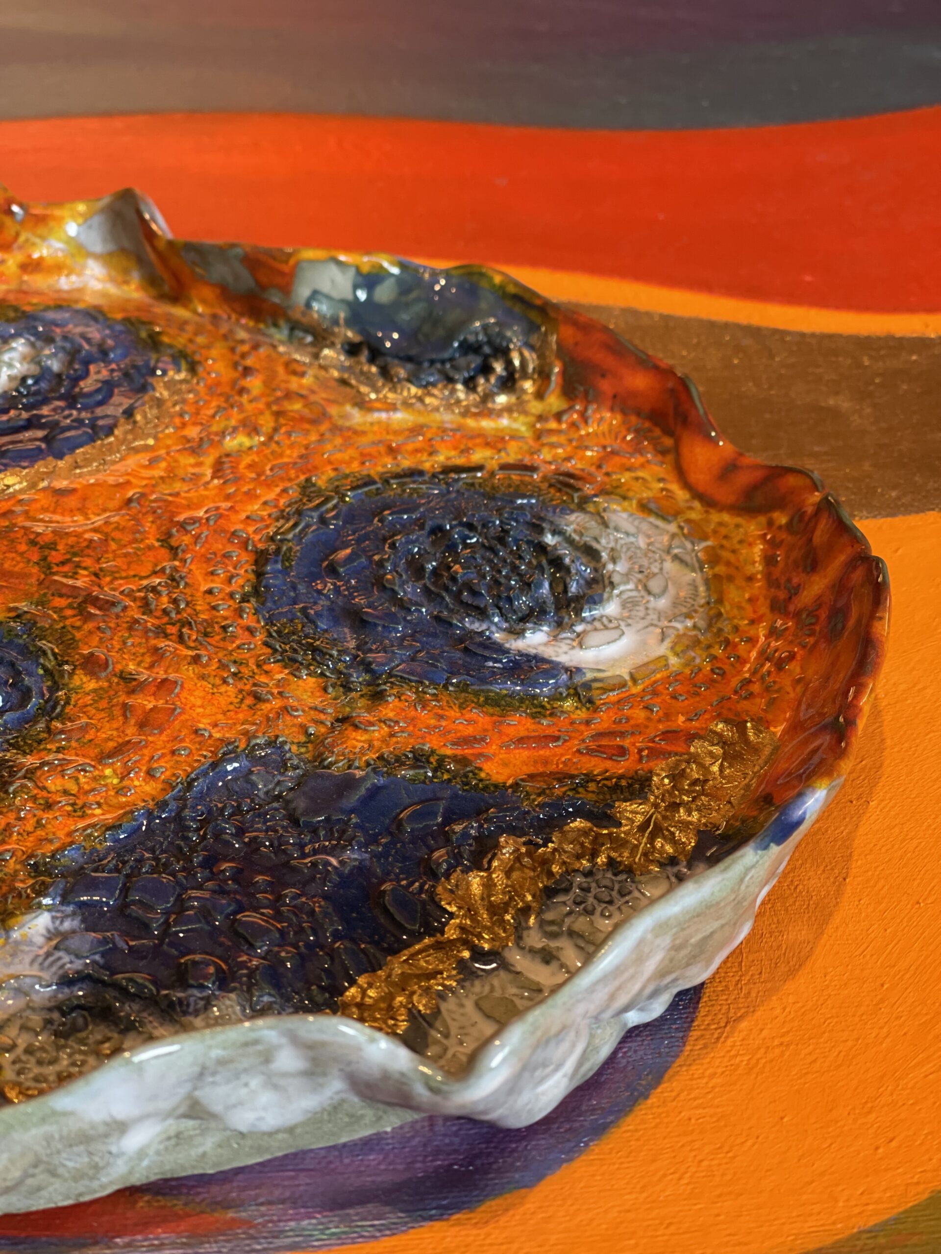 Assiette en céramiques fait main, décoration de table à usages multiples – Image 11