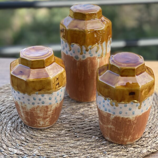 Trio de vases en céramique faits main