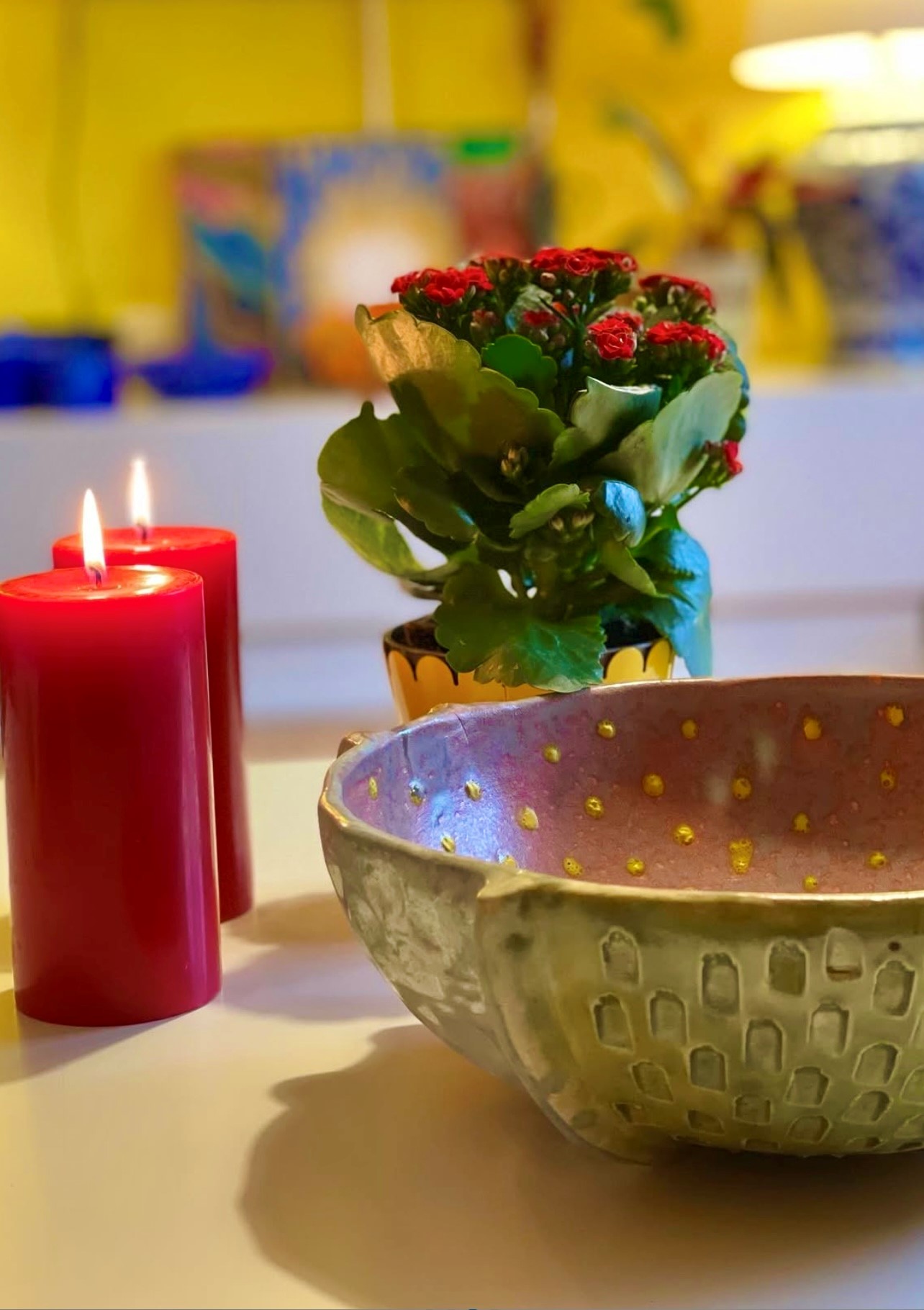 Bol de service en céramique fait main. Magnifique poterie artisanale à usages multiples – Image 7