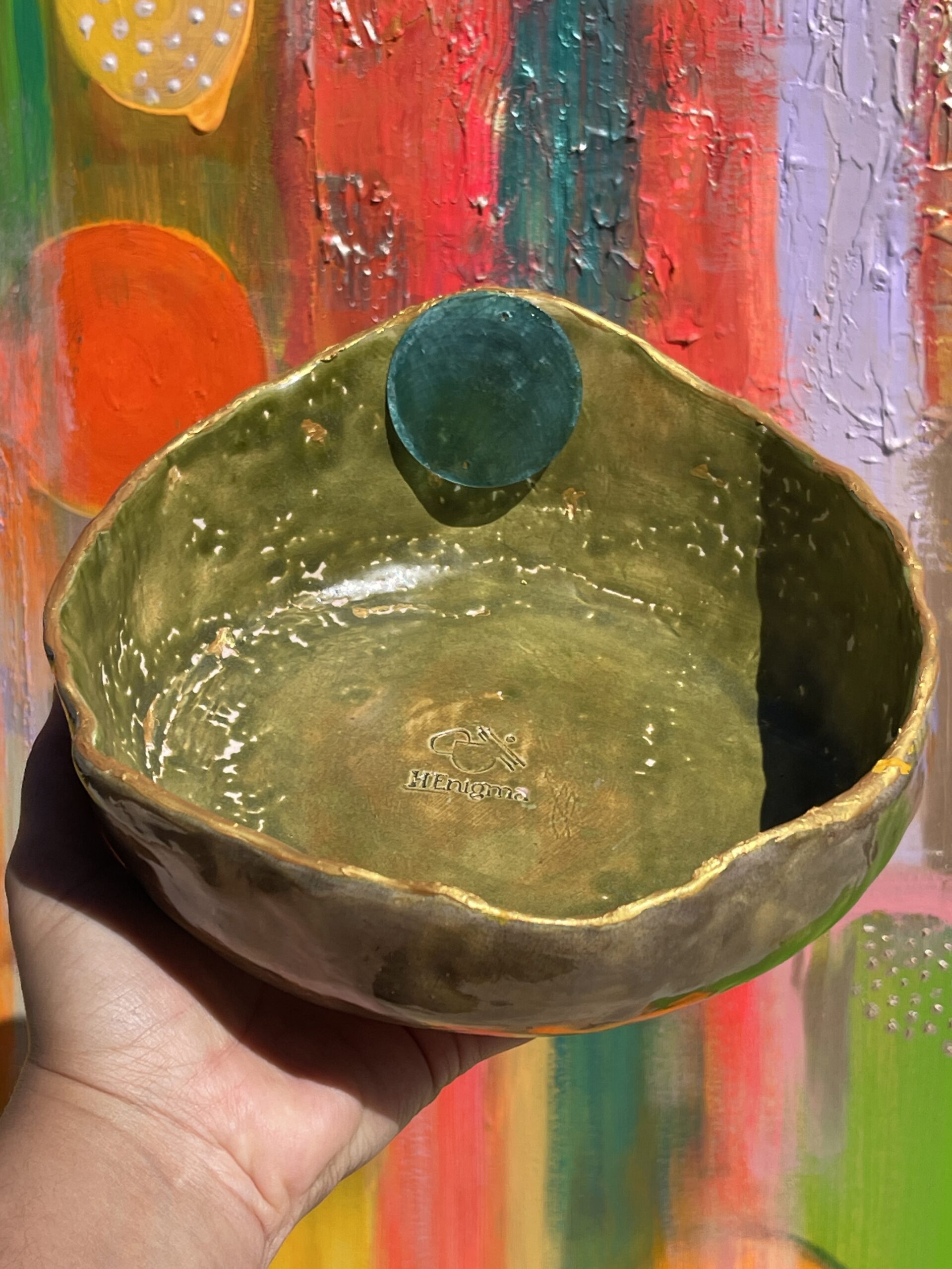 4 bols en céramique fait main. Sublime poterie artisanale à usage multiples. – Image 7