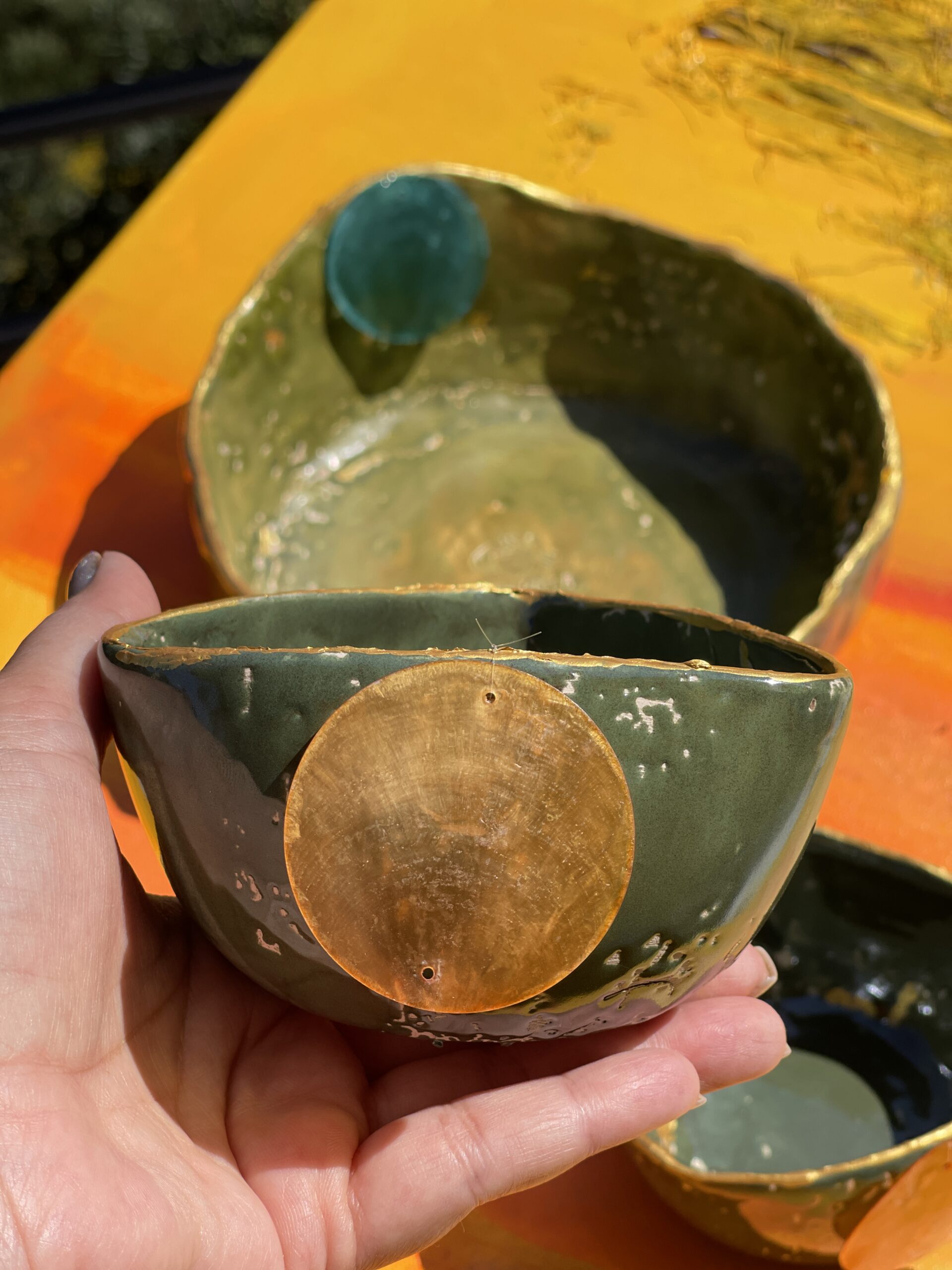 4 bols en céramique fait main. Sublime poterie artisanale à usage multiples. – Image 8