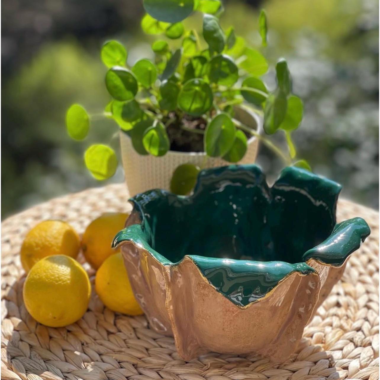 Bol en céramique haute qualité fait main. Poterie rustique et artisanale à usages multiples. Utilitaire et décoratif. Vrai coup de foudre ! – Image 4