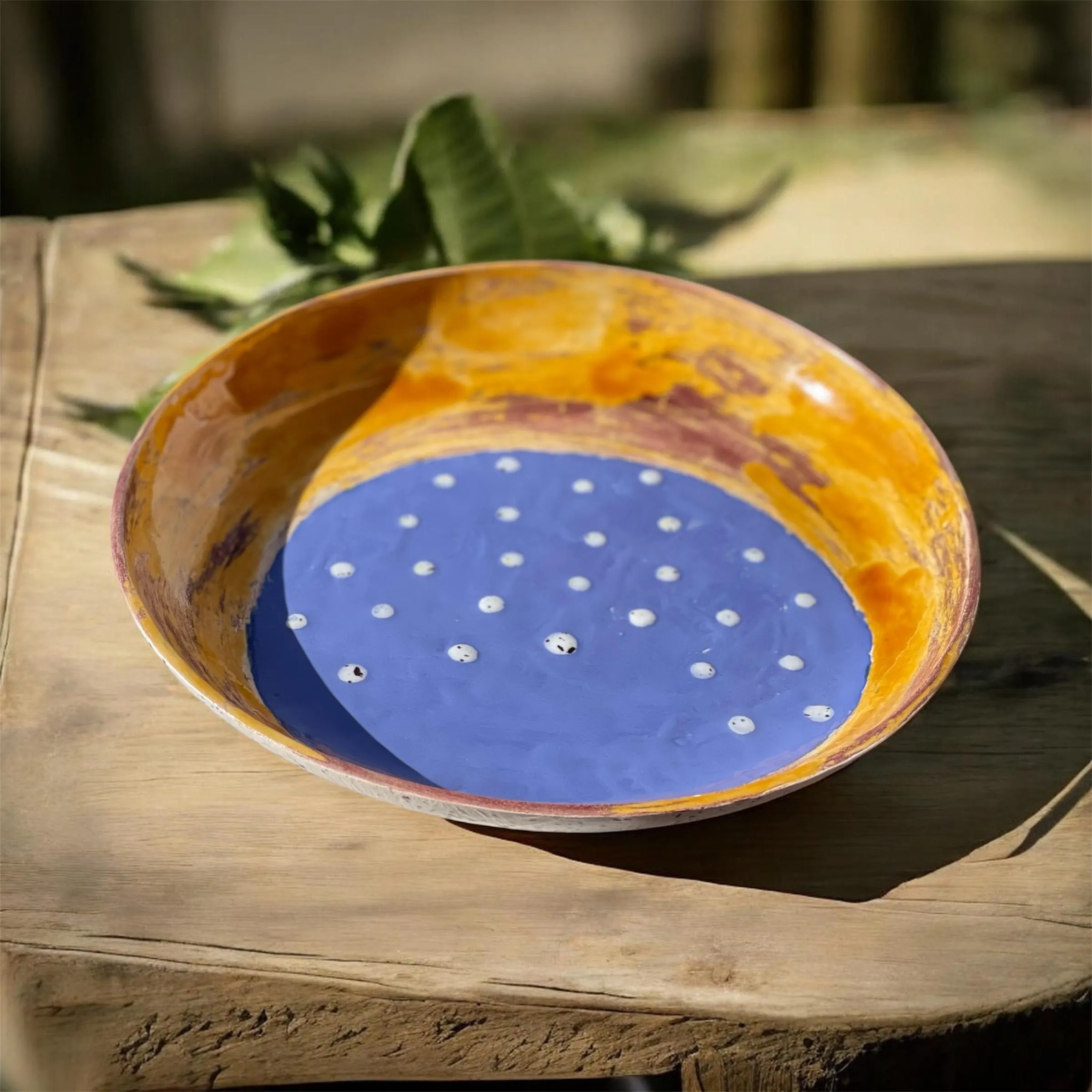 Belle assiette en céramiques, fait main. Usage décoratif et pratique aux couleurs uniques. – Image 7