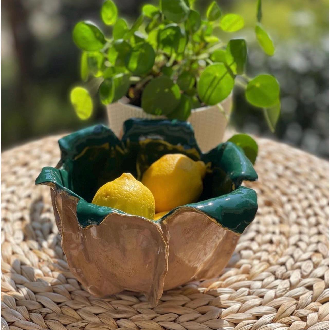 Bol en céramique haute qualité fait main. Poterie rustique et artisanale à usages multiples. Utilitaire et décoratif. Vrai coup de foudre ! – Image 6