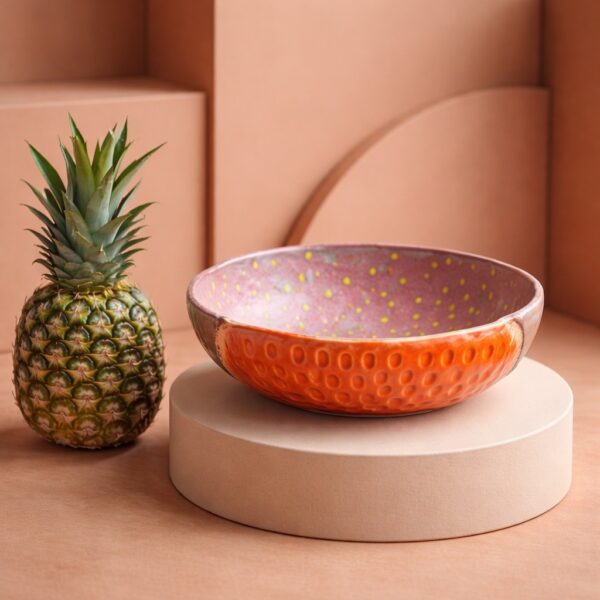 Bol de service en céramique fait main. Magnifique poterie artisanale à usages multiples