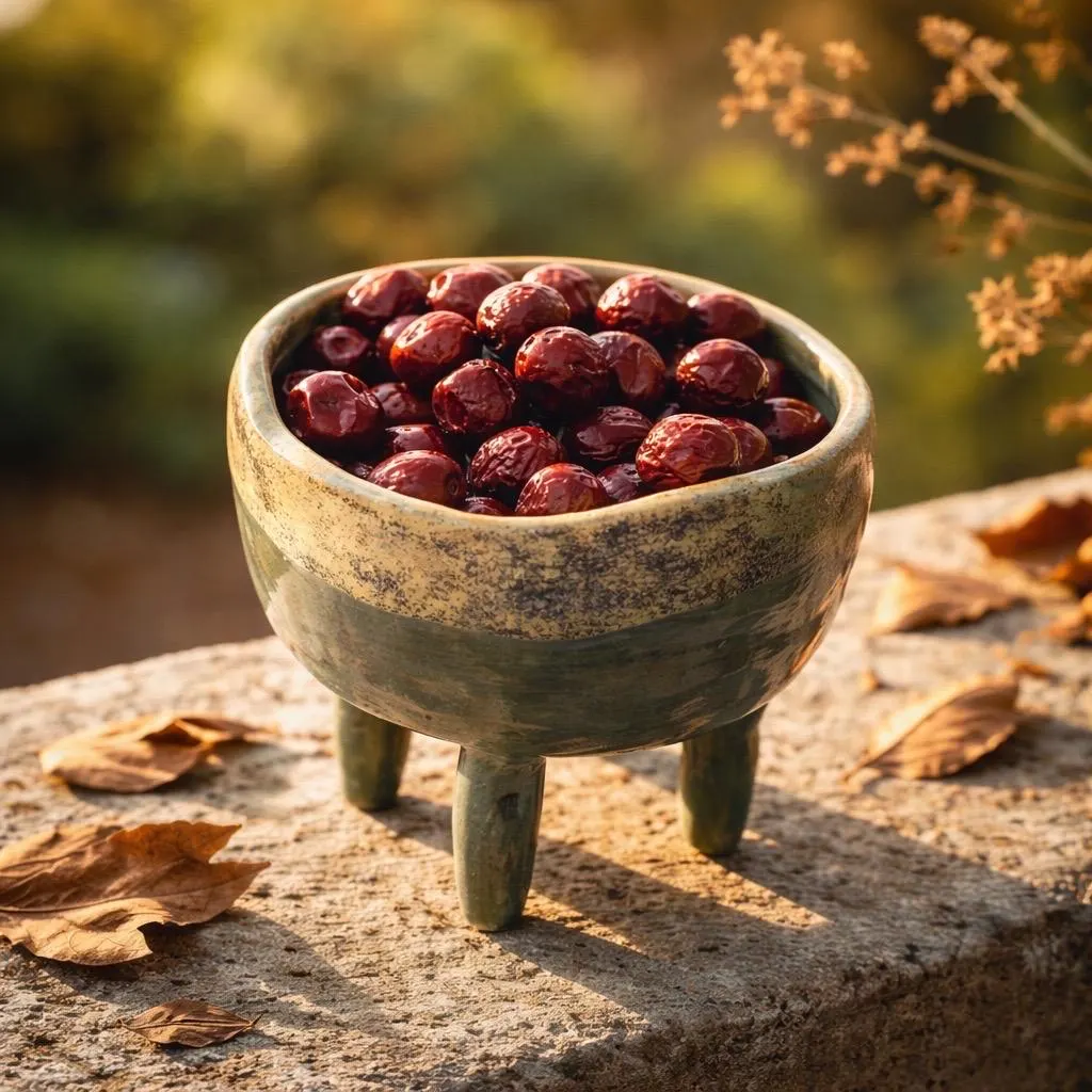 Bol en céramique sur pieds fait main. Belle poterie artisanale à usage décoratif, ou servir de fruits secs, chocolats, pistaches. – Image 8