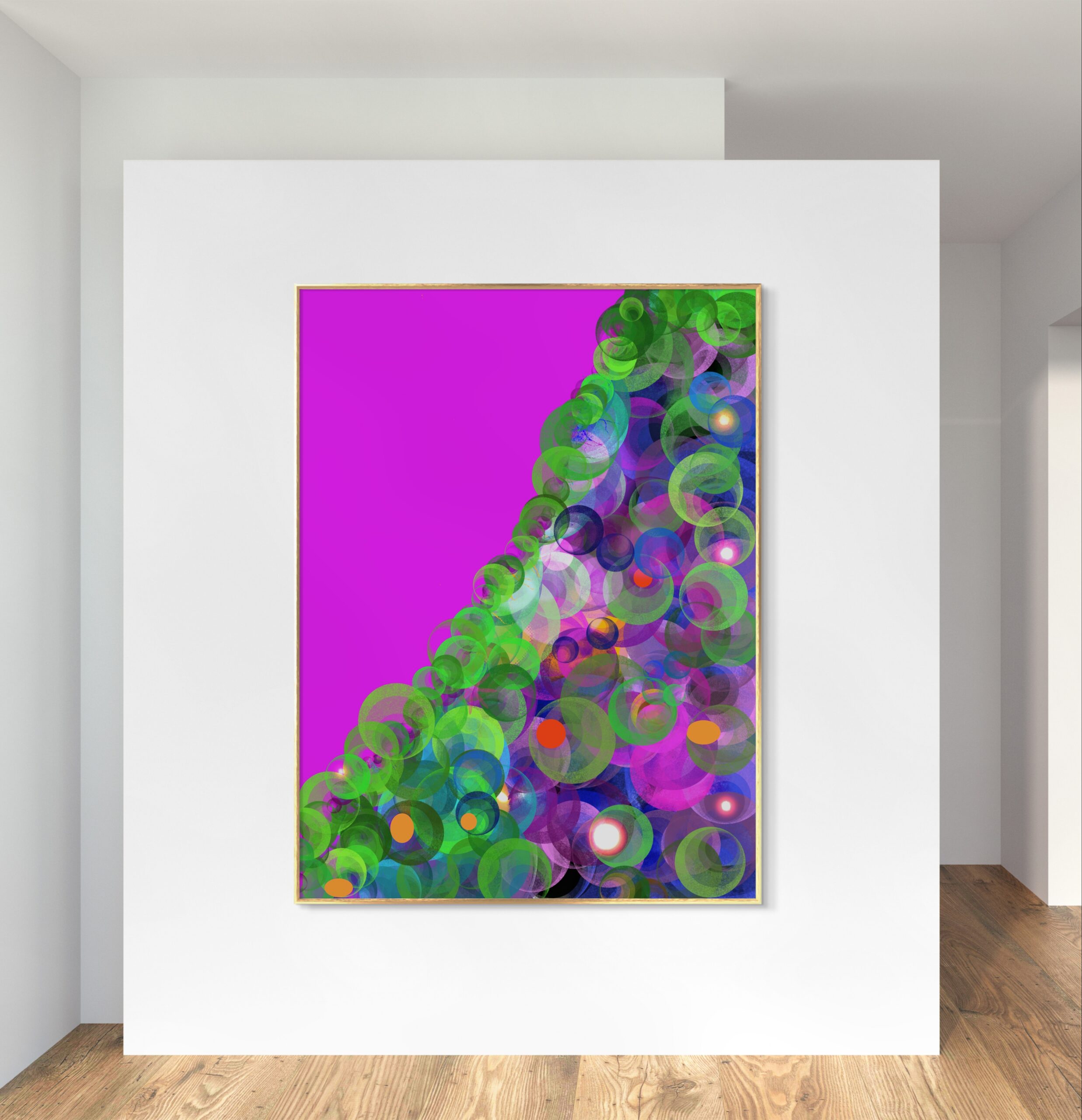 Tableau Abstrait Digital "Cercles Harmoniques" – Art Contemporain Coloré à Imprimer – Image 3
