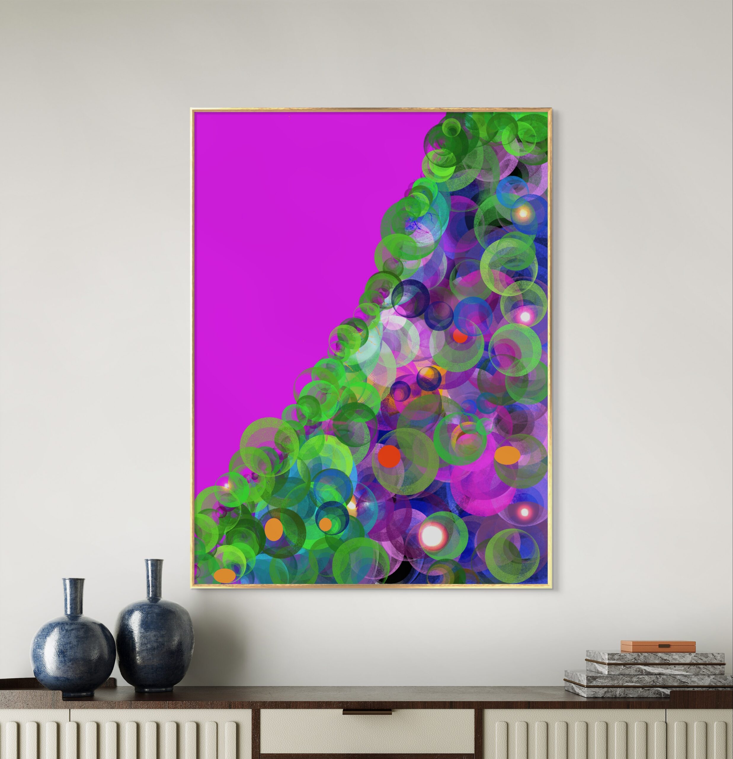 Tableau Abstrait Digital "Cercles Harmoniques" – Art Contemporain Coloré à Imprimer – Image 7