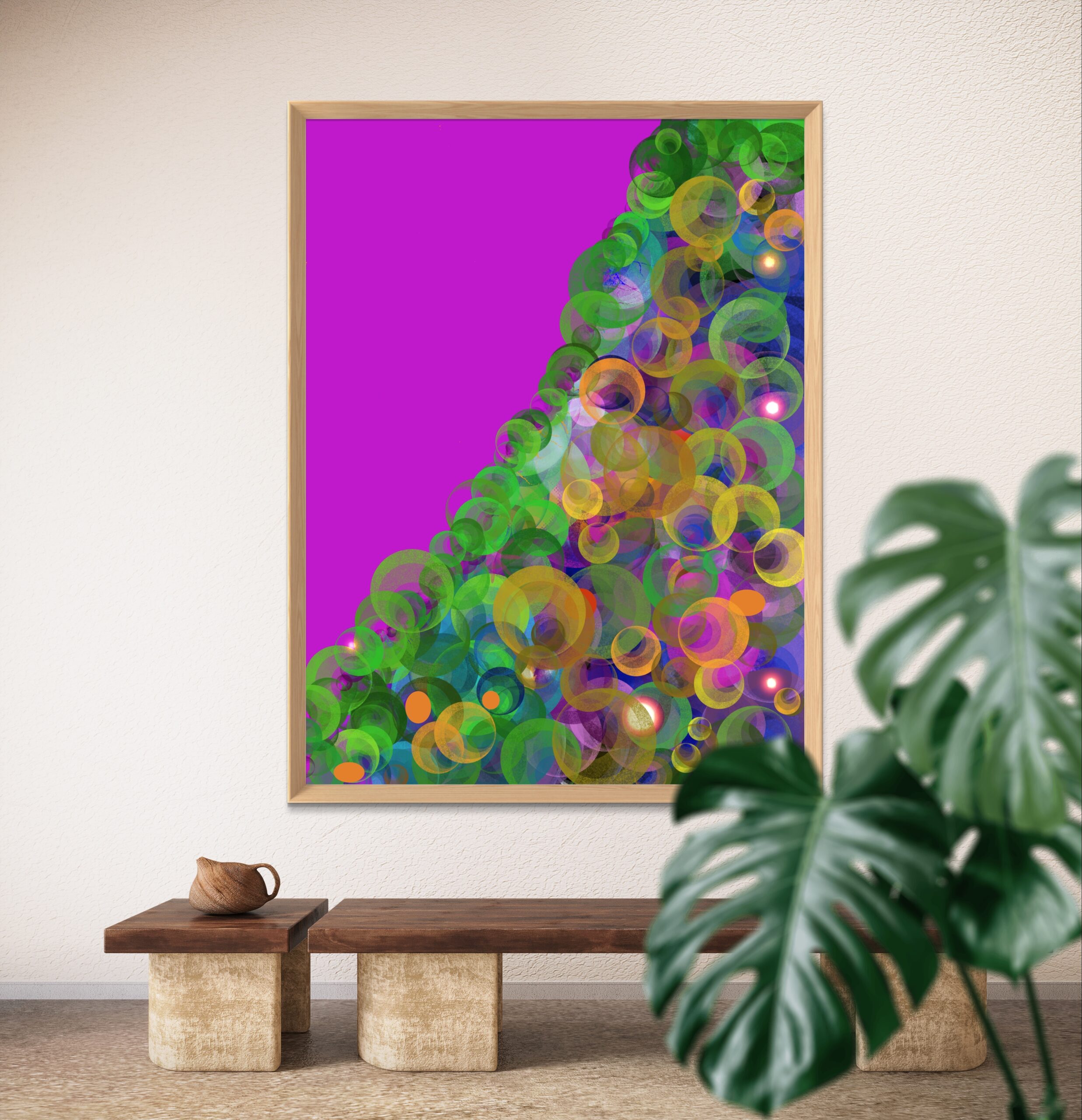 Tableau Abstrait Digital "Cercles Harmoniques" – Art Contemporain Coloré à Imprimer – Image 5