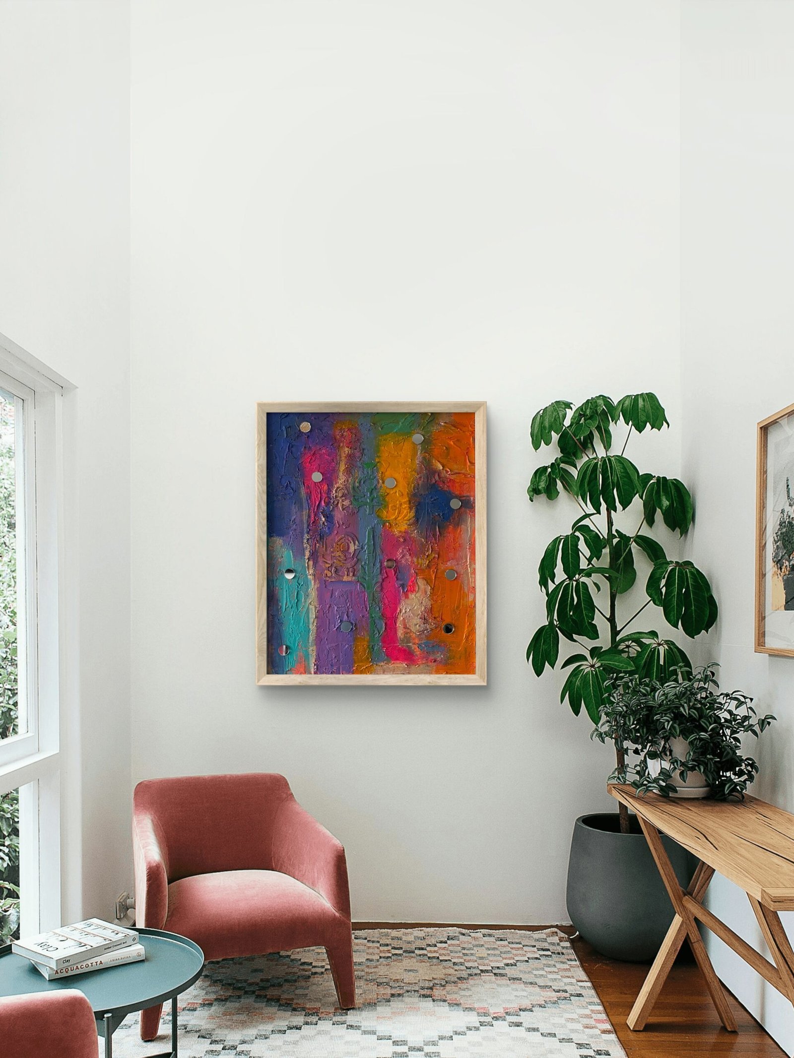 Éclats d'Infini : tableau abstrait fait main - Peinture acrylique texturée originale sur toile – Image 2