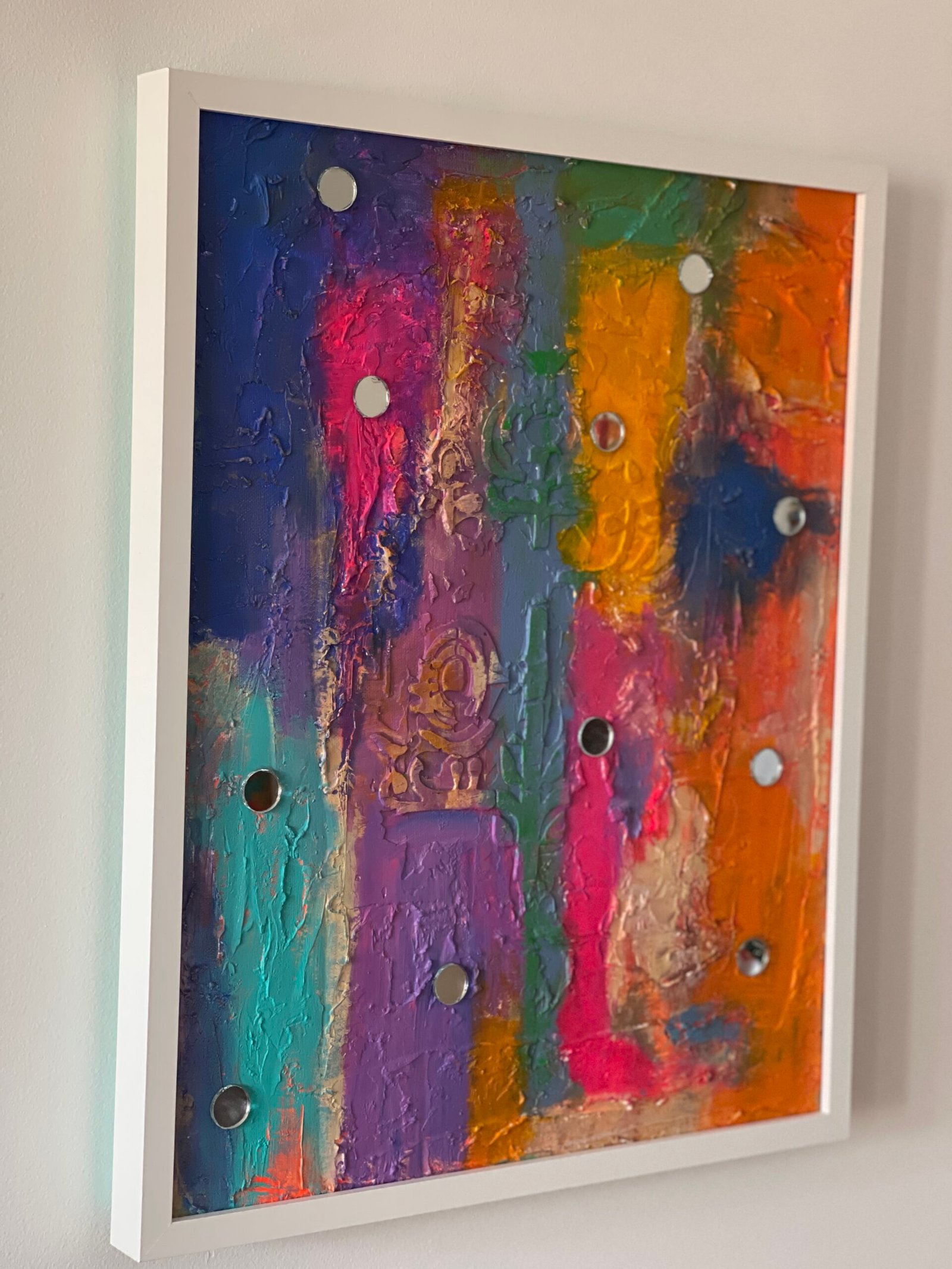 Éclats d'Infini : tableau abstrait fait main - Peinture acrylique texturée originale sur toile – Image 5