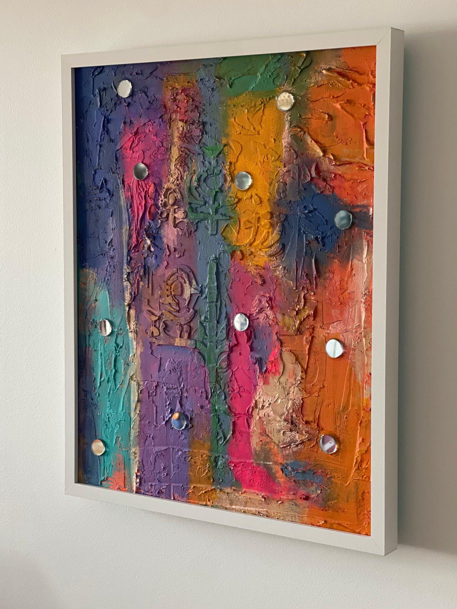 Éclats d'Infini : tableau abstrait fait main - Peinture acrylique texturée originale sur toile – Image 6