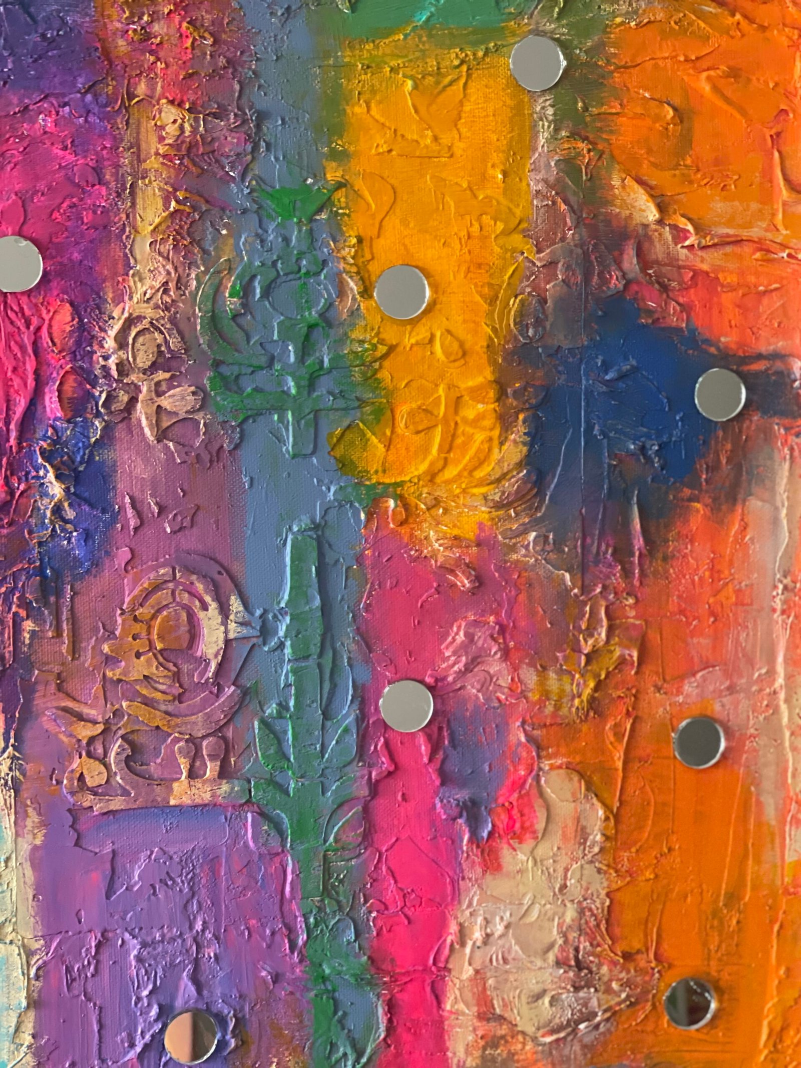 Éclats d'Infini : tableau abstrait fait main - Peinture acrylique texturée originale sur toile – Image 7