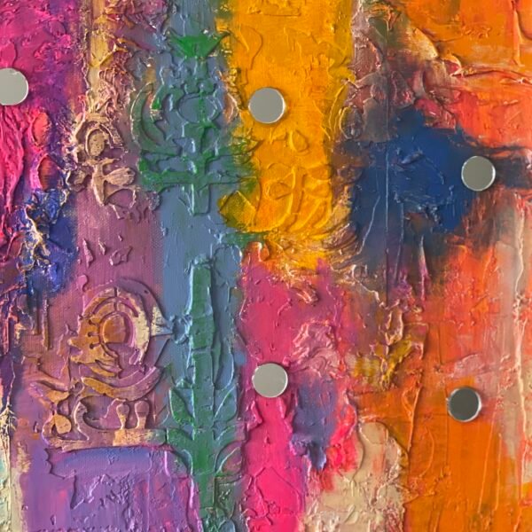 Éclats d'Infini : tableau abstrait fait main - Peinture acrylique texturée originale sur toile