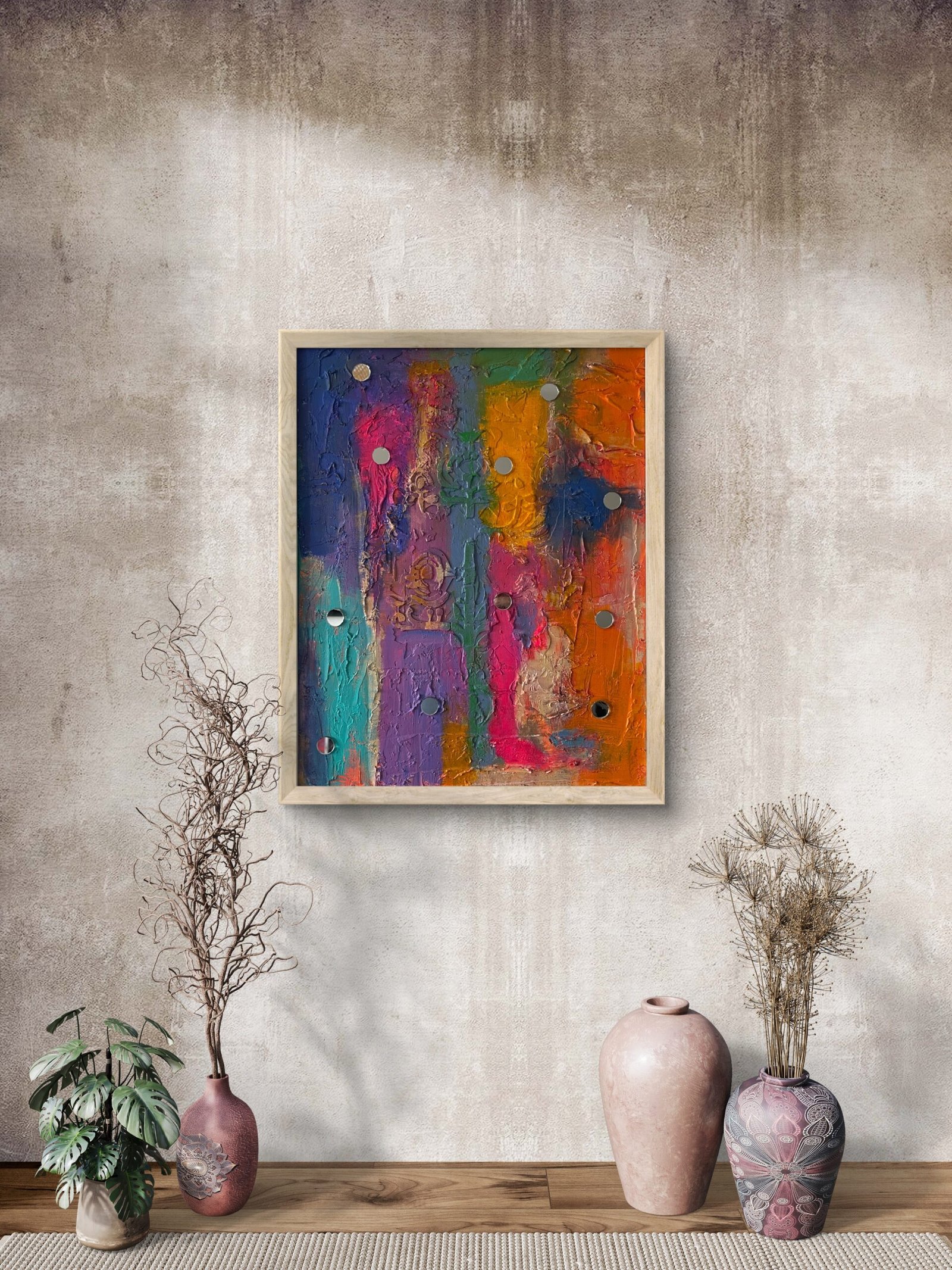 Éclats d'Infini : tableau abstrait fait main - Peinture acrylique texturée originale sur toile – Image 4