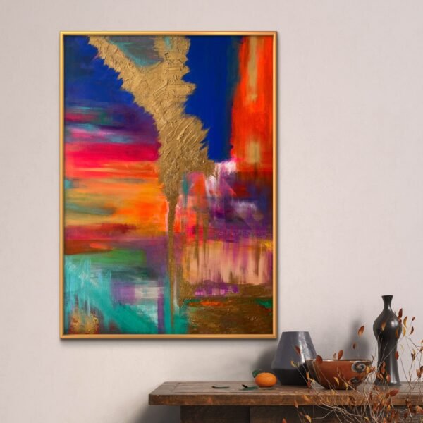 « Plume d'or et horizons chromatiques » : une pièce unique pour sublimer votre intérieur